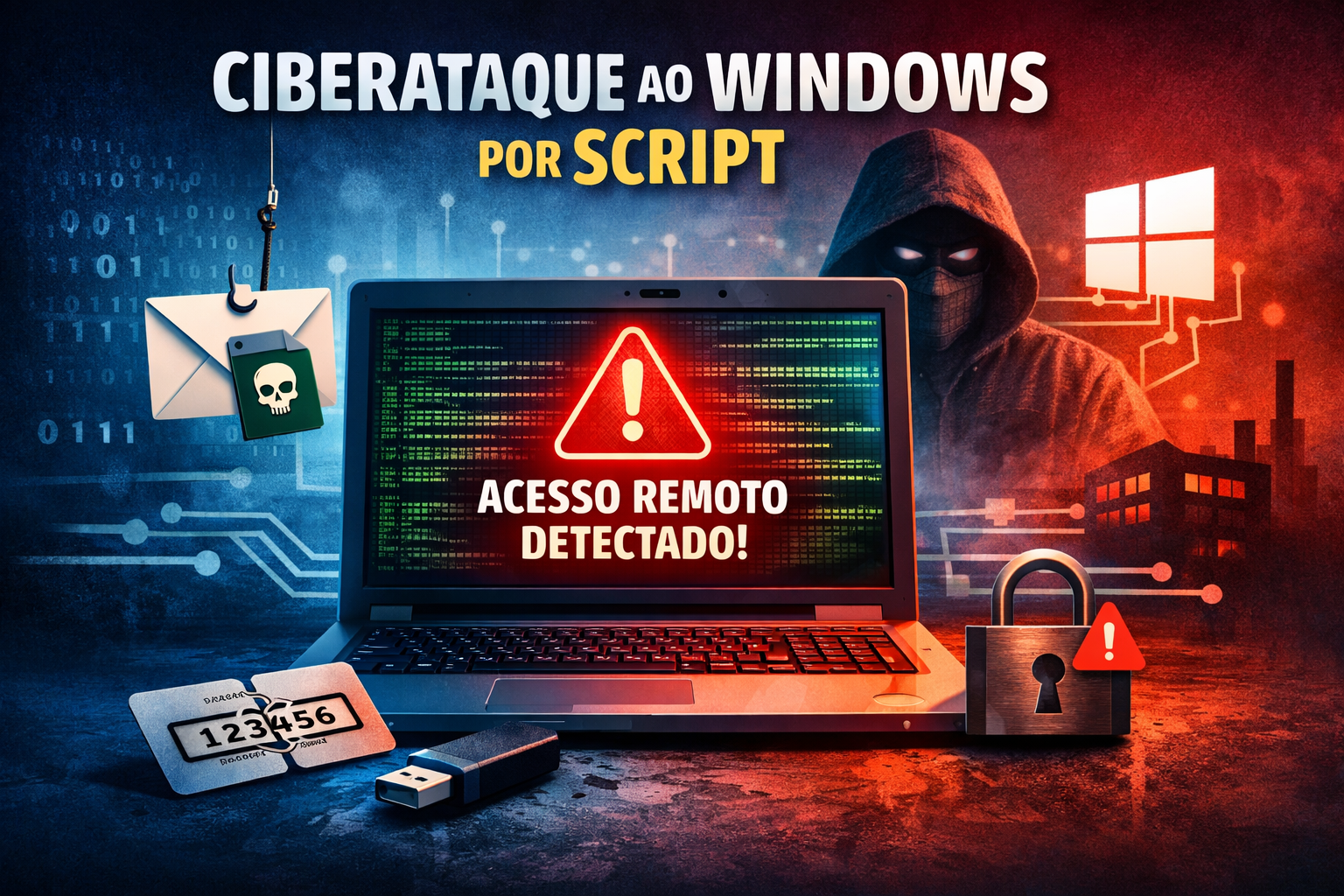 Novo ciberataque ao Windows usa acesso remoto por script: atenção redobrada nas empresas
