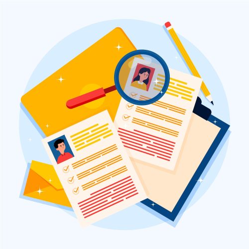 Ilustração representando a importância de um currículo bem direcionado para o sucesso no recrutamento