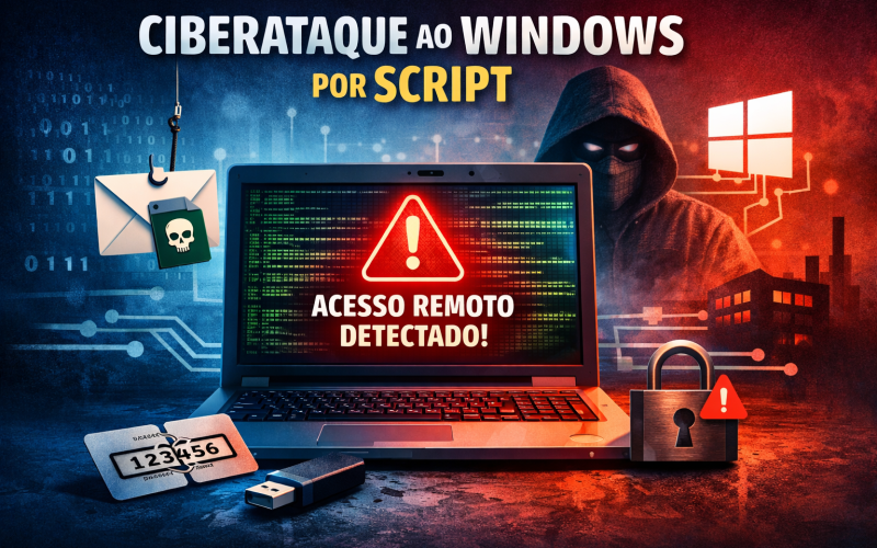 Novo ciberataque ao Windows usa acesso remoto por script: atenção redobrada nas empresas